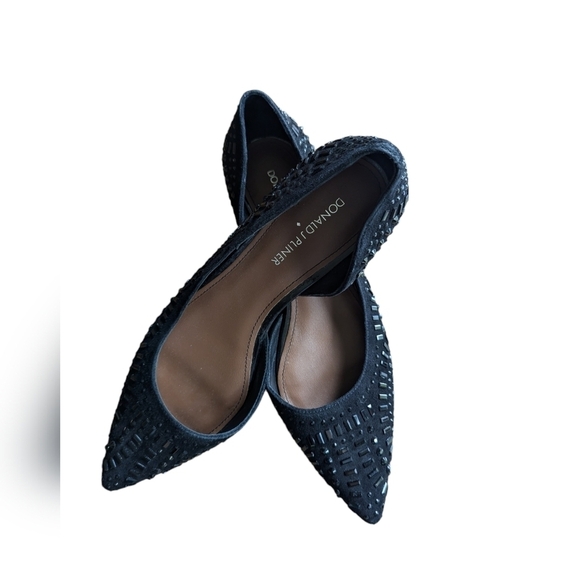 Donald J. Pliner black d'Orsay pointy flats sz 7.5 - Picture 2 of 7
